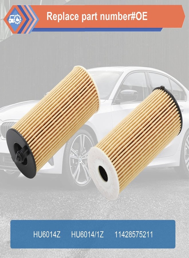 ZONFANT 2 Pcs Oil Filter Compatible With 2016-2023 118i 230i 330i 430i 530i 740e X3 X4 Z4 GR Supra, Replace#HU6014Z, HU6014/1Z, 11428575211 - Image 2